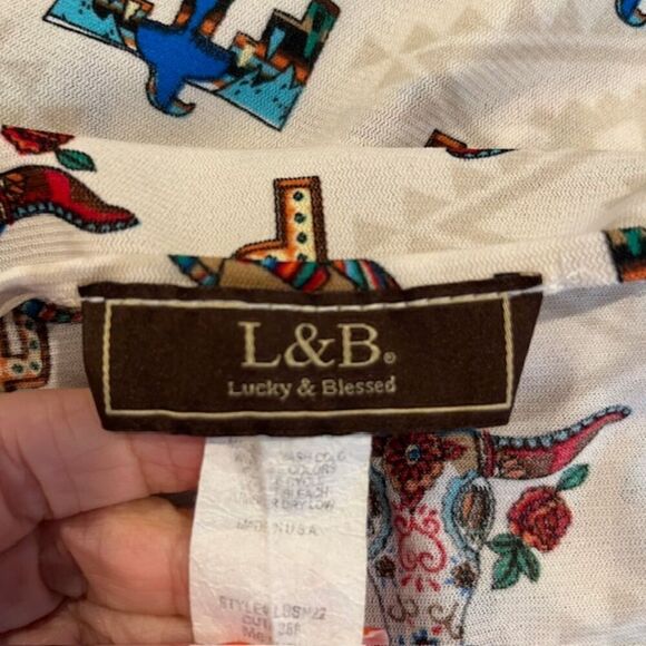 Lucky & Blessed Southwestern Long Kimono Tribal Print Aztec Oversized Medium - Picture 5 of 10